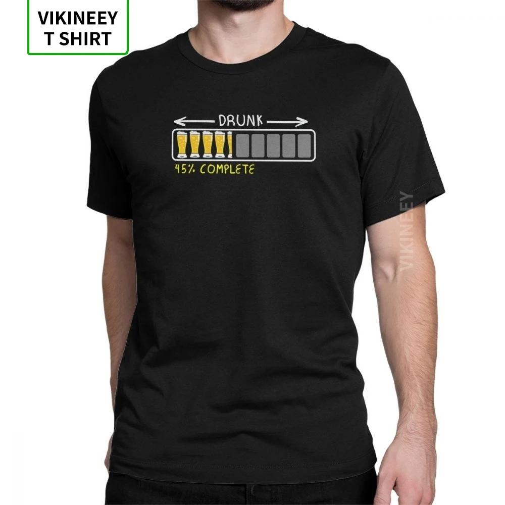 Men's T-Shirts Drunk Beer Loading 45% Complete Slim Fit 100% Cotton Tees Short Sleeve Bar Alcohol Ale Drink T Shirt Printed Men's T-Shirts Drunk Beer Loading 45% Complete Slim Fit 100% Cotton Tees Short Sleeve Bar Alcohol Ale Drink T Shirt Printed