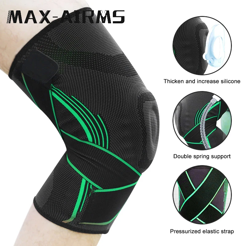 Maxairms наколенник, поддержка профессиональная защита Спортивные наколенники дышащая повязка наколенники баскетбол теннис Велоспорт - Цвет: wrapping tape