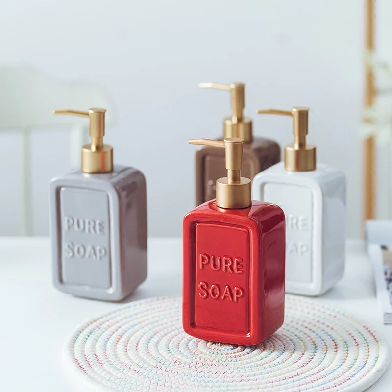 470ML Liquid Soap Dispenser Ceramic Shampoo Hand Sanitizer Pump Bottle Kitchen Bathroom Accessories Outdoor Travel Bottle 470ML Liquid Soap Dispenser Ceramic Shampoo Hand Sanitizer Pump Bottle Kitchen Bathroom Accessories Outdoor Travel Bottle