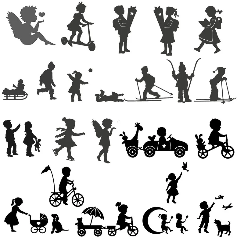 

Little girls Metal Cutting Dies For DIY Scrapbooking Embossing Decorative Crafts Supplies Cards Making Wholesale Newest 2020