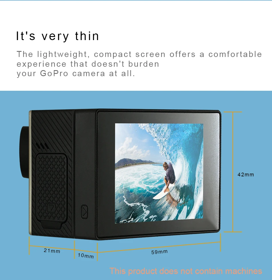 Description Picture 6 of itemGoPro LCD Touch BacPac for hero 4 / 3 + / 3 Original Sports Camera accessories are external screen official accessory