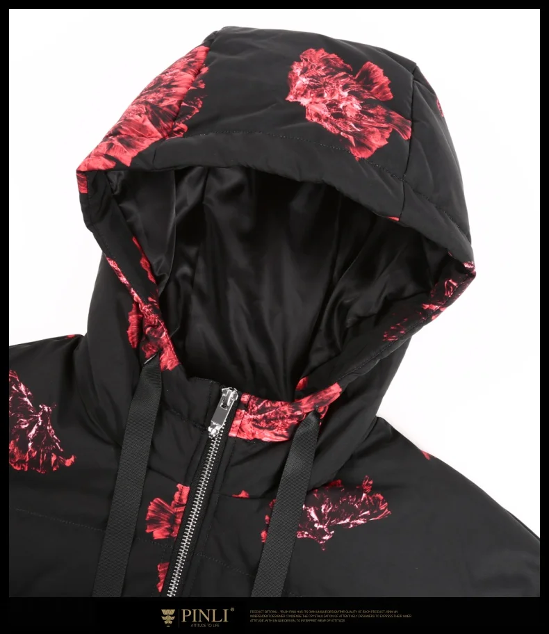Sobretudo Direct Selling Pinli Product Made The New Autumn Men's Printed White Duck Down Warm Hooded Jacket B193608821