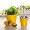 2 PCS Metal Iron Flower Pot with Handle Mini Bucket Hanging Balcony Garden Office Home Decor Planter Candy Basket 4