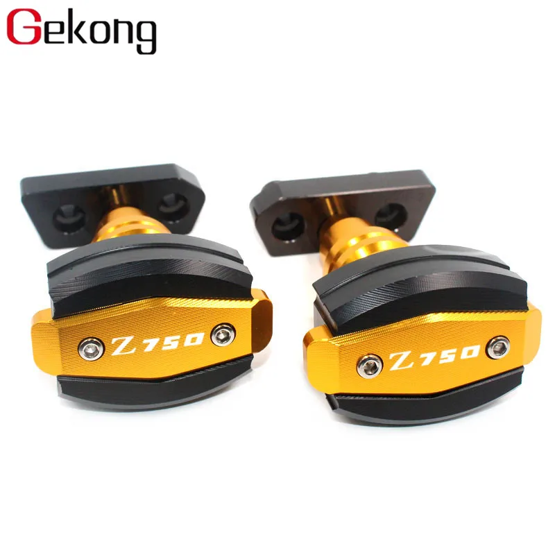 Gold Для KAWASAKI Z750 Z 750 2007-2013 2012 2011 2010 мотоциклетная защита Рамка слайдер Накладка для защиты от падения для обтекателя протектор - Цвет: Gold