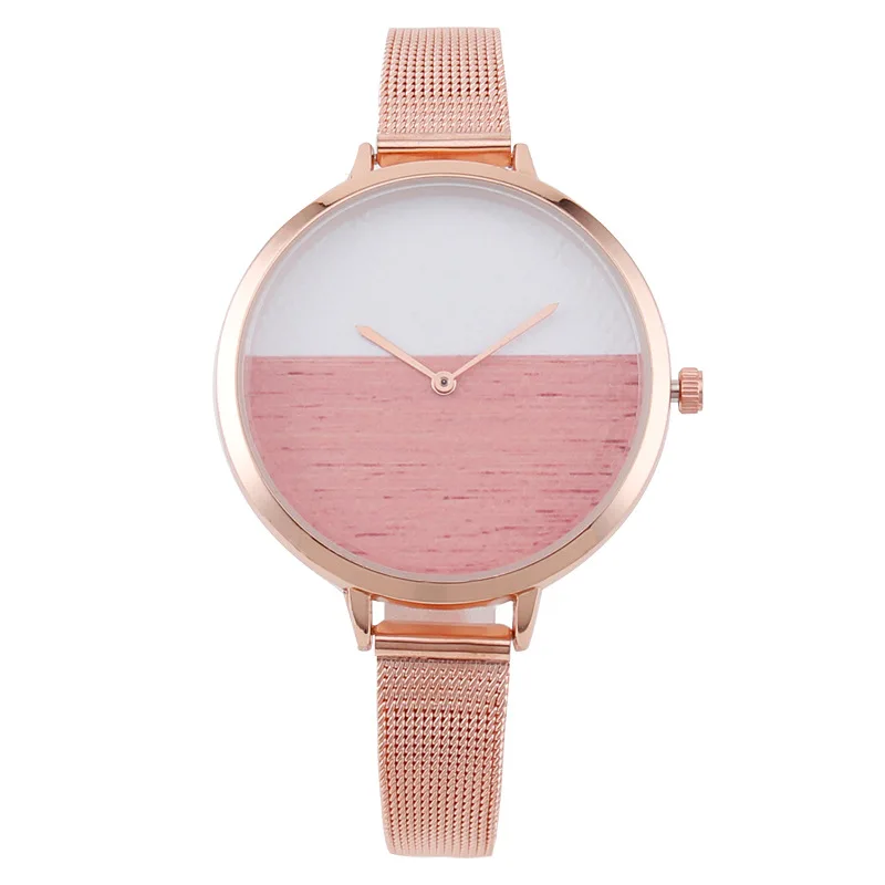 

Shaking Voice Network Red Fashion Milan with Mesh Belt Thin Drawstring Large Dial Ladies' Watch Women's Quartz