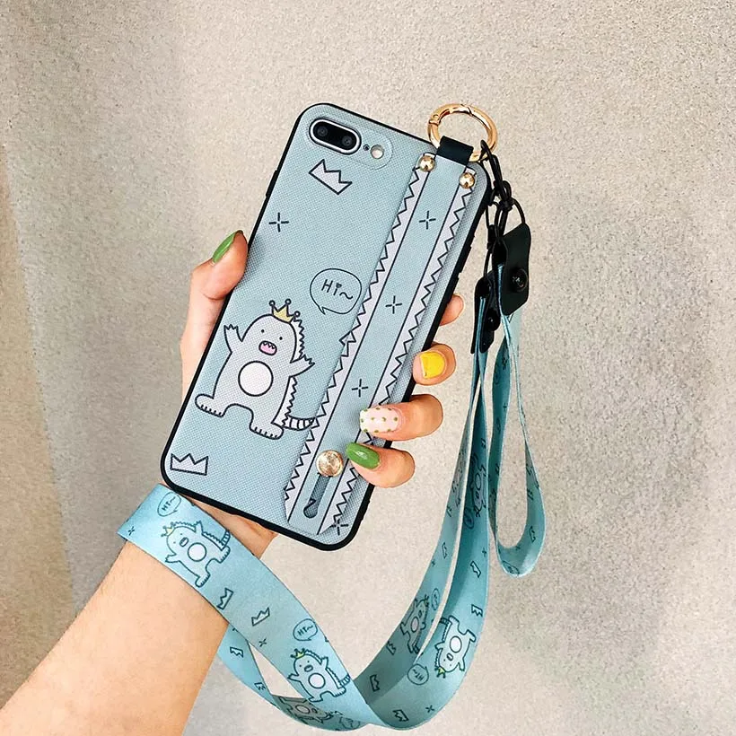 Чехол с ремешком на запястье для Huawei Y9S P Smart 2019 Y9 Prime Mate 20 Lite Honor 10 8X 9X 9 P30 P20 Pro Nova 3 3i Y7