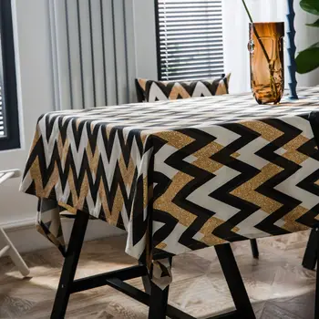 

Golden corrugated printed tablecloth boho style home kitchen garden picnic tablecloth cotton linen material unique style