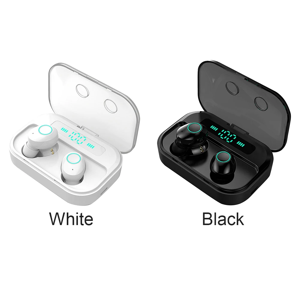 M7 наушники с шумоподавлением Водонепроницаемые Мини Bluetooth 5,0 Touch Play беспроводные наушники многофункциональный ABS светодиодный дисплей USB порт