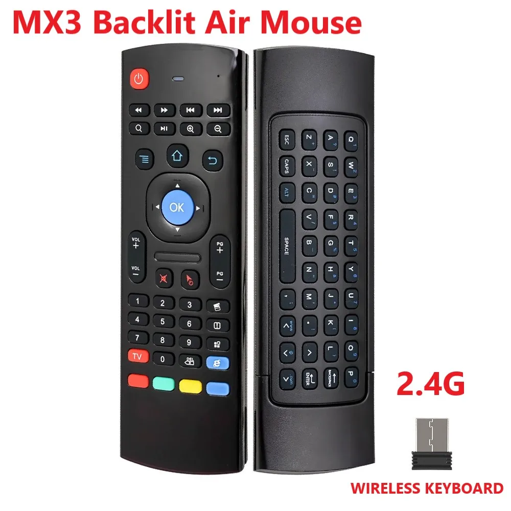 MX3 Air Mouse T3 Беспроводная клавиатура с подсветкой пульт дистанционного управления 2