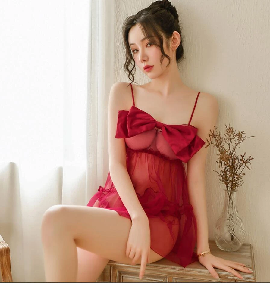 red net nighty dress