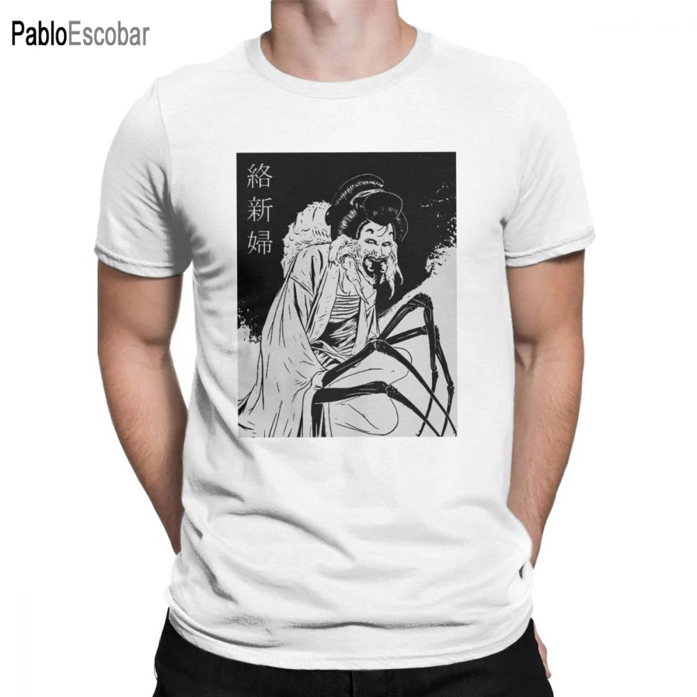 Футболка Geisha Junji Ito мужская с принтом японской манги хоррор хлопковая футболка