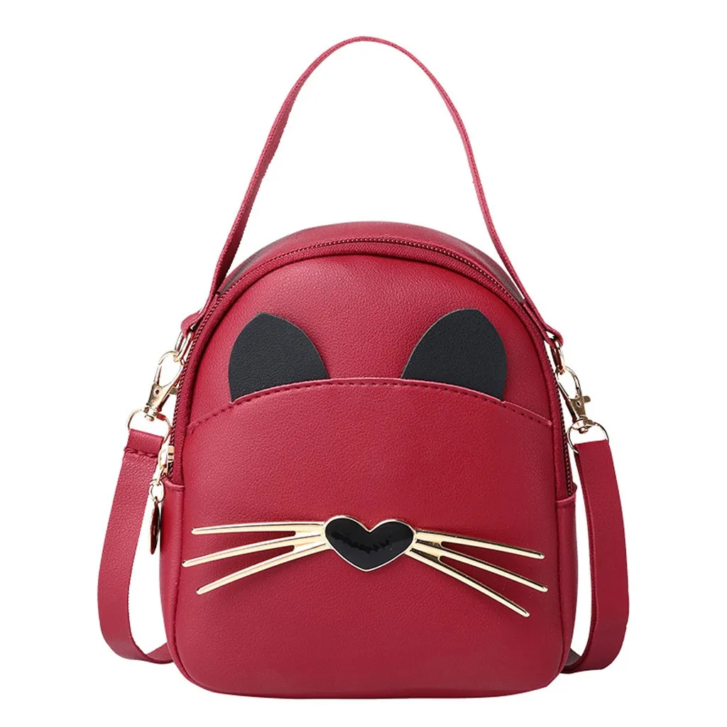 Мини-рюкзак Для женщин корейский стиль сумка через плечо из искусственной кожи для девочек-подростков маленький рюкзак женский сумка mochila mujer# T1P - Цвет: Red