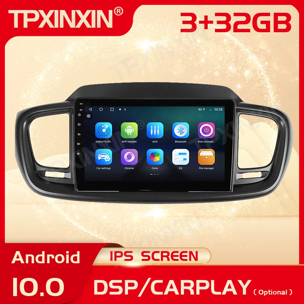 

2 Din Carplay Android Radio Receiver Multimedia Stereo For Kia Sorento 2015 2016 2017 2018 2019 2020 BT GPS Navigation Head Unit