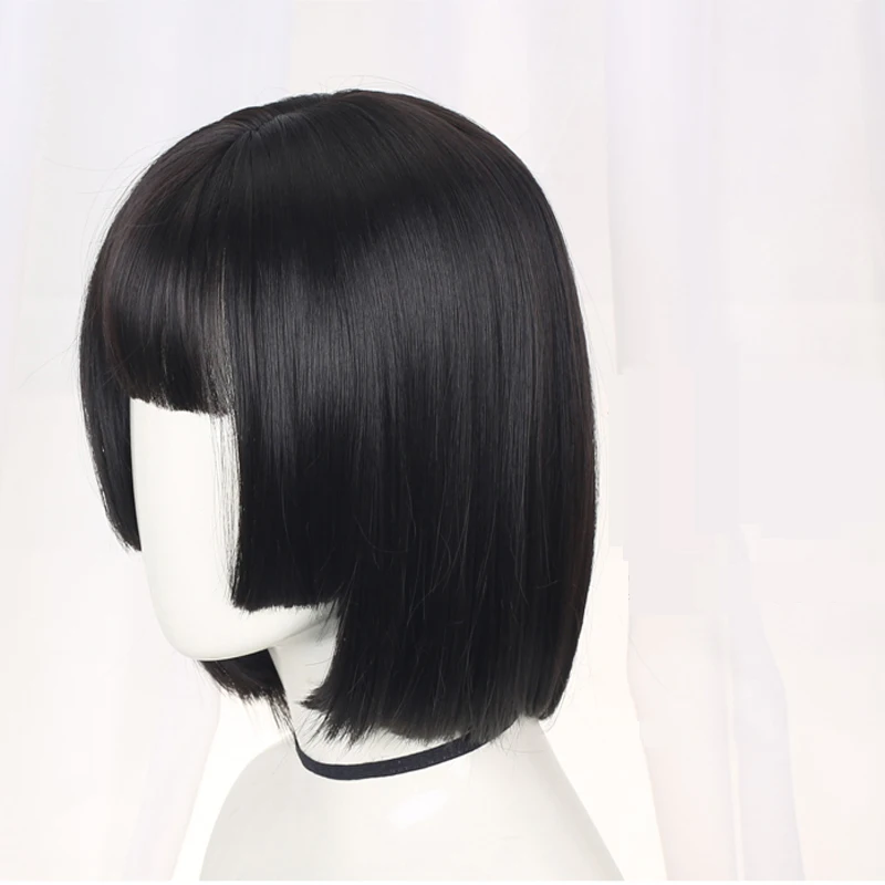 

Daily Lovely Lolita Cosplay Wigs High-temperature Fiber Synthetic Hair Bob Wigs Brown/Black Short Straight Hair + free hair cap