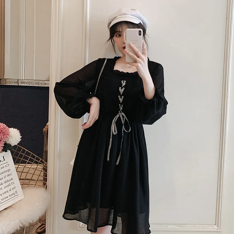 

Maternity Clothes 2019 Autumn Clothing New Style Pregnant Women Chiffon Dress Maternity Dress