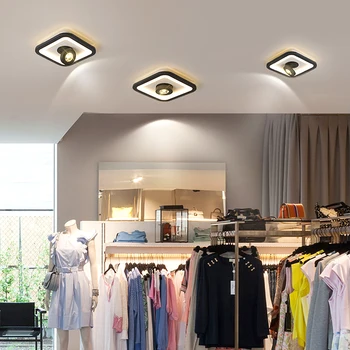 

22cm Modern led chandelier for shop carridor lobby foyer white or black color 90-260V Round/Square chandelier