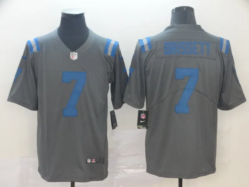 1 Мужская футболка в стиле Индианаполис# Colts Jacoby Brissett - Color: 1