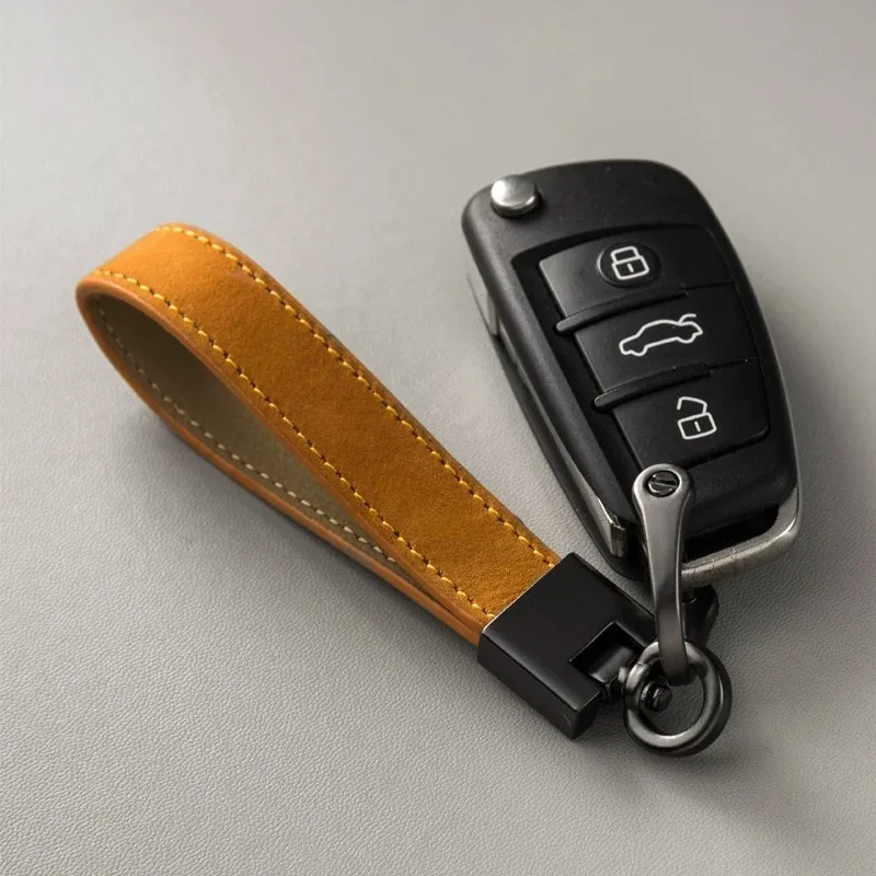 Leathings Braid Leather Keychain Elegant Gift for Him Real Leather Goods New Car Gift Key Ring Practical Premium Gift Handcrafted Luxury Keychain