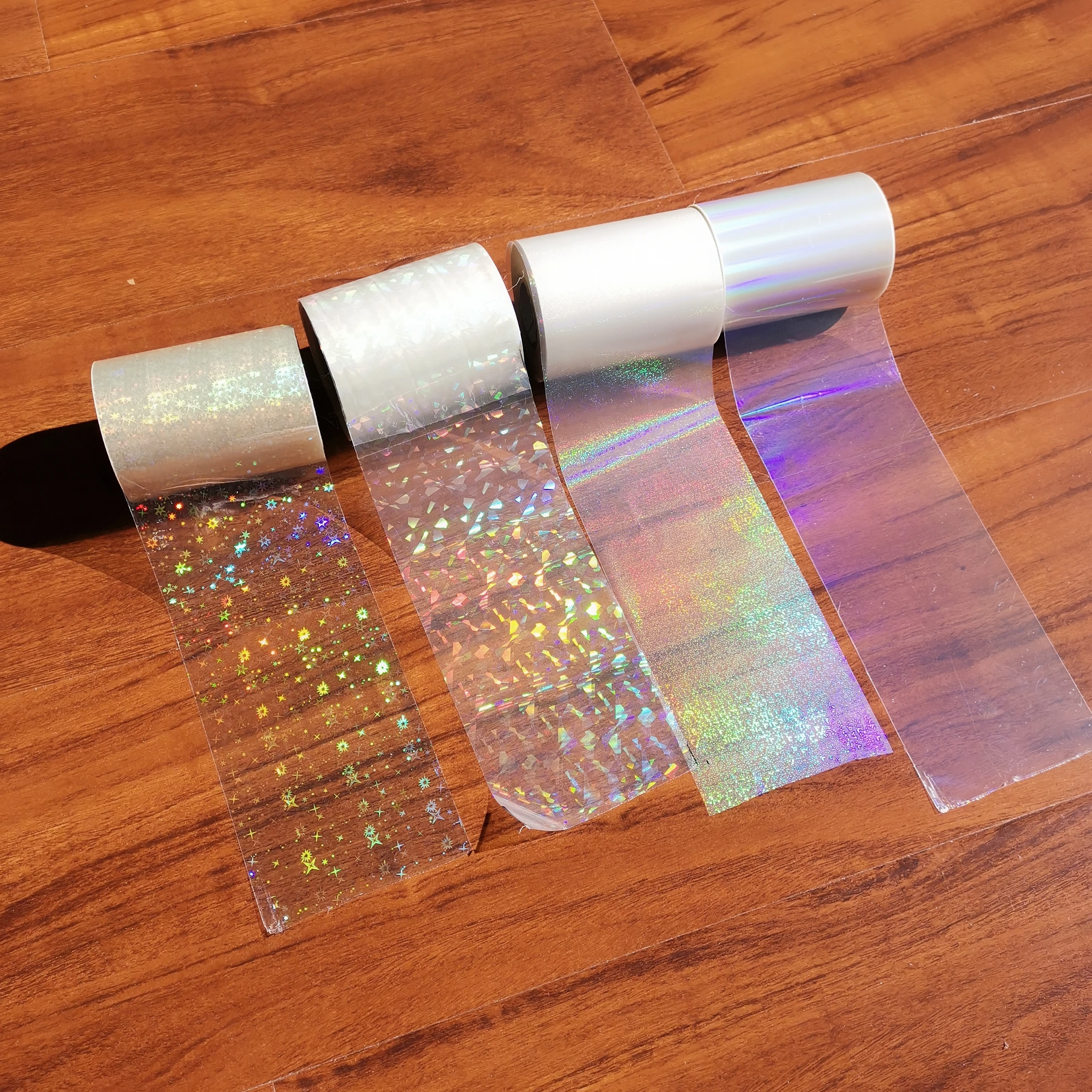 Holographic Foil Plain Transparent Hot Stamping On Paper Or Plastic 8cm