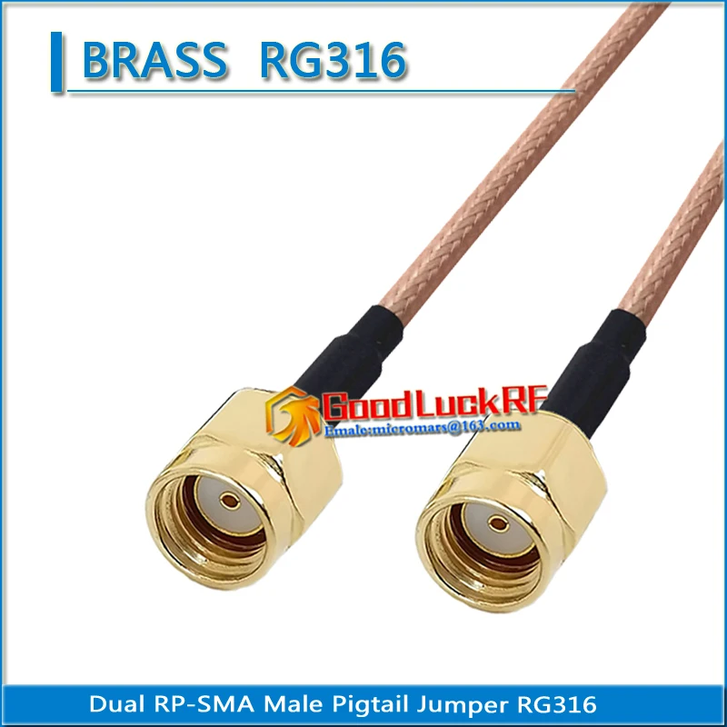 1X Штекерный разъем RP SMA 2 двойной USB RPSMA в RG316 Джампер с отверстием низкие потери 50