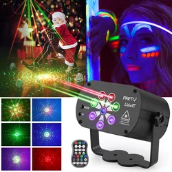 Mini lumière disco rvb DJ LED laser avec projecteur de scène, lampe rouge, bleu, vert, rechargeable par USB, pour mariage et fête d'anniversaire 