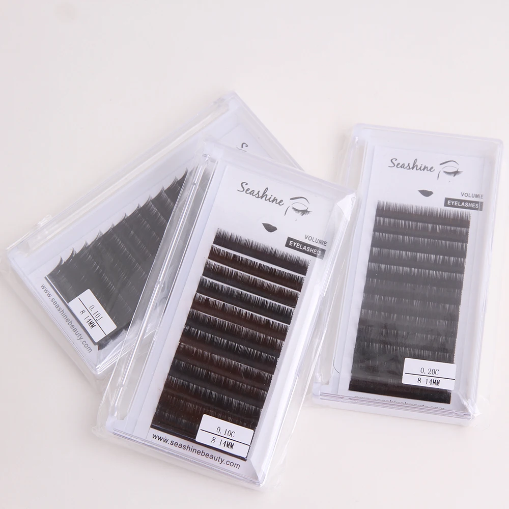 Seashine Individual Lashes 8MM-15MM Mix Eyelash Extension Mink False Eyelashes Soft Black 12rows Makeup Tool | Красота и здоровье