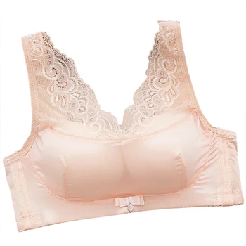 

Women Lace Sexy Lingerie Push-up Adjustment Thin Gather Underwear Wide Shoulder Upper Support No Steel Bra 1Pcs New Vcqy