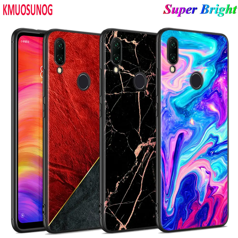 

Black Silicone Cover Gold Pink marble for Xiaomi Redmi Note 8 7 6 5 4X 4 K20 Pro 7A 6A 6 S2 5A Plus Phone Case