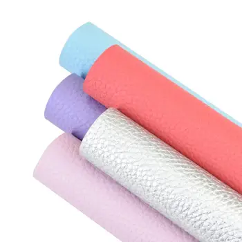 

HSD-Diy Craft Supplies 20*34cm Solid Colorful Litchi Faux Synthetic