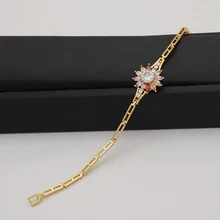 MIRAFEEL Модные женские золотые разноцветные CZ камни австрийский кристалл цветок браслеты и браслеты ювелирные изделия