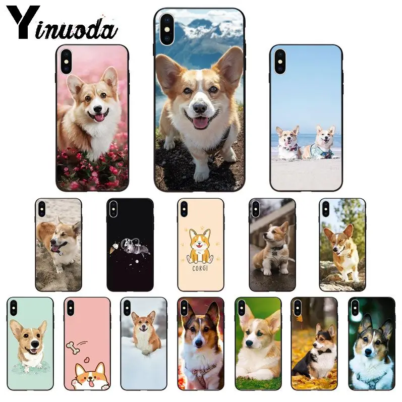 Чехол Yinuoda Corgi для iPhone X XS MAX 6 6s 7 7plus 8 8Plus 5 5S SE XR 11 11pro max | Мобильные телефоны и