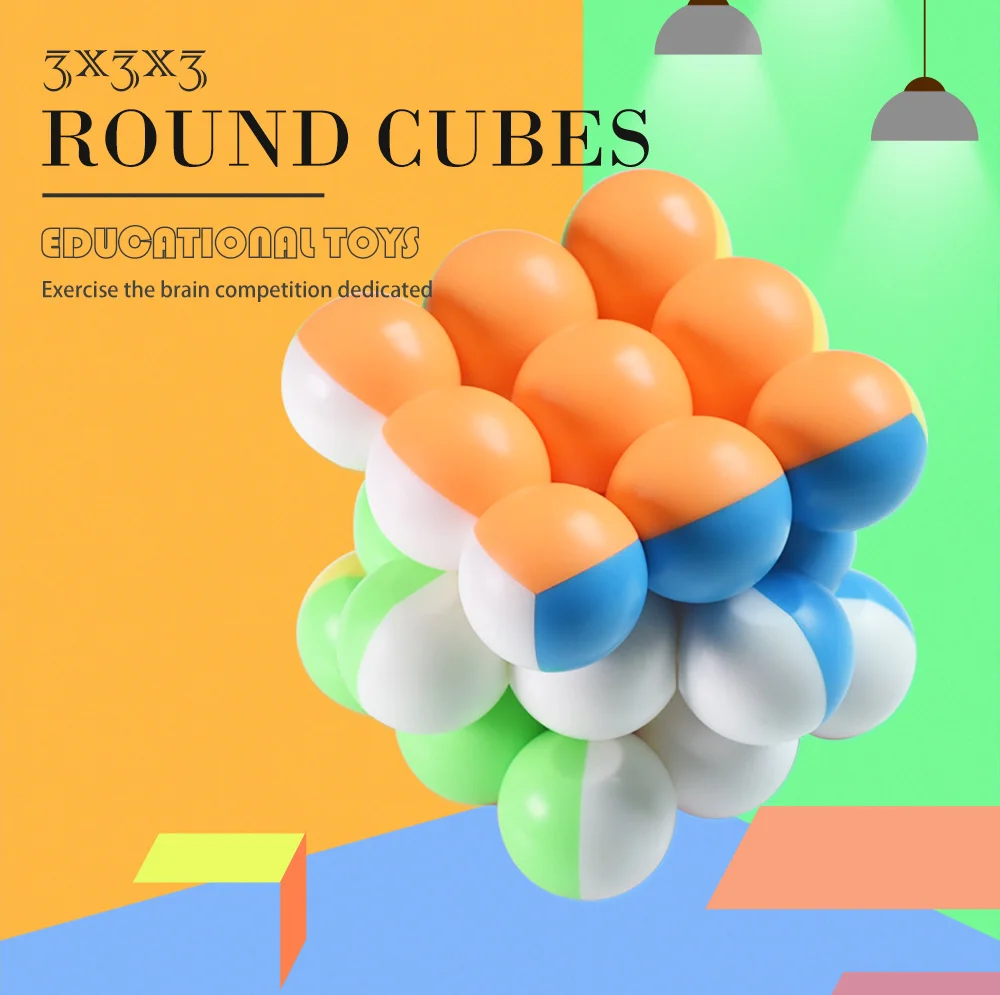 3x3x3 круглые бусинки кубики профессиональный конкурс cubo круглый пазл Забавная детская игрушка cubo Развивающие игрушки для детей gxwj