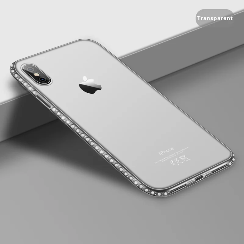 Чехол для телефона KJOEW для iPhone 7 X XR XS MAX 8 6 6s Plus 11 Pro Max Bling Diamond прозрачный Кристальный Мягкий ТПУ задний чехол s