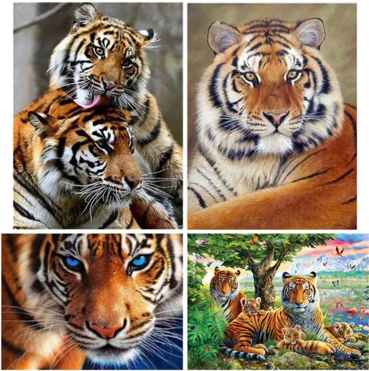 animals Tiger Diamond Painting embroidery 5d diy full square diamond mosaic paint daimond painting | Дом и сад