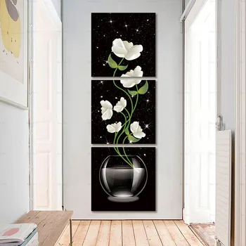 

Canvas Painting Nordic 3 Panel Posters and Prints Wall Art Flowers Decorative Picture for Living Room Home Decor