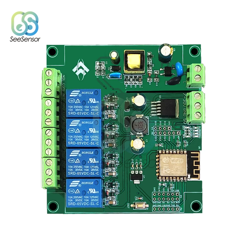 DC 5V ESP8266 ESP12F ESP12F 4 Channel WiFi Relay Module 4Channel
