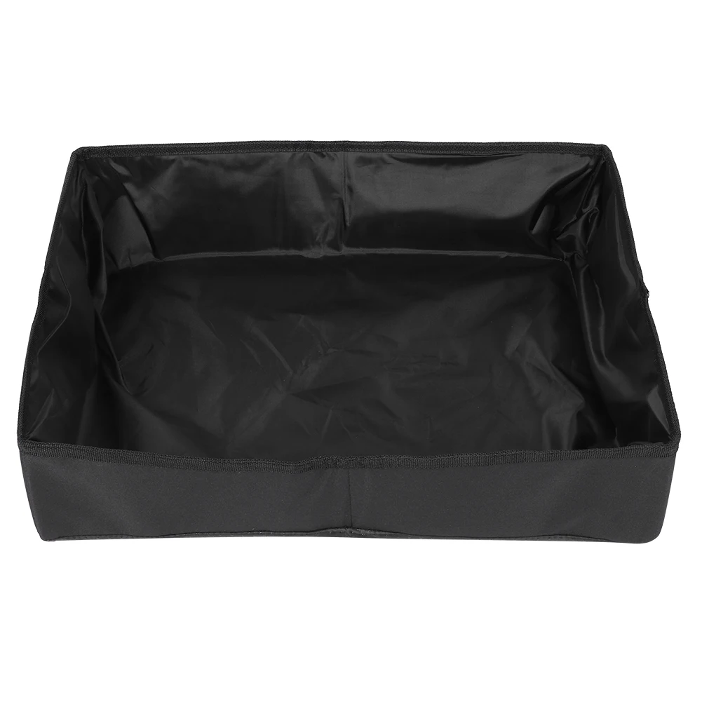 49*39*11cm Portable Waterproof polyester cloth Pet Cat Litter Box Mini Carrier Folding Travel Puppy Box Black Large Size 49*39*11cm Portable Waterproof polyester cloth Pet Cat Litter Box Mini Carrier Folding Travel Puppy Box Black Large Size