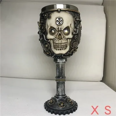 3D череп воды чашки, кружка, нержавеющая сталь вина чашки, смолы череп чашки, Кубок - Цвет: 4