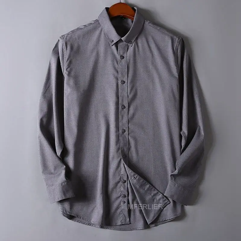 Демисезонные мужские рубашки больших размеров 5XL 6XL 7XL бюст 146 см рубашка с длинными рукавами для мужчин 2 цвета