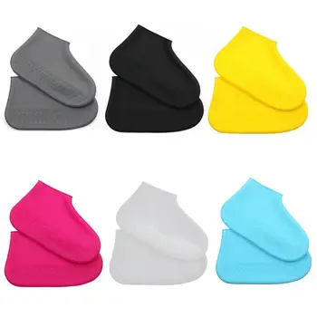 

1 Pair Outdoor Silicone Shoe Cover Waterproof Rainy Day Unisex Shoes Protectors Thickning Non-Slip Wear Foot Cover
