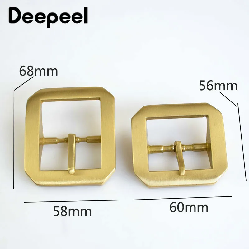 Deepeel 40mm Stainless Steel Solid Brass Belt Buckles Pin Cowboy for Men Jeans Accessories DIY Leather Craft Fit 3.7 3.9cm Belts| |