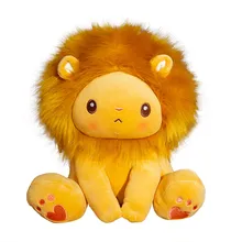 

25/40cm Golden Adorable Lion Toy Plush Stuffed Sitting Lions Little Zoo Animal Cute Cartoon Plushie Children Appeasing Gift