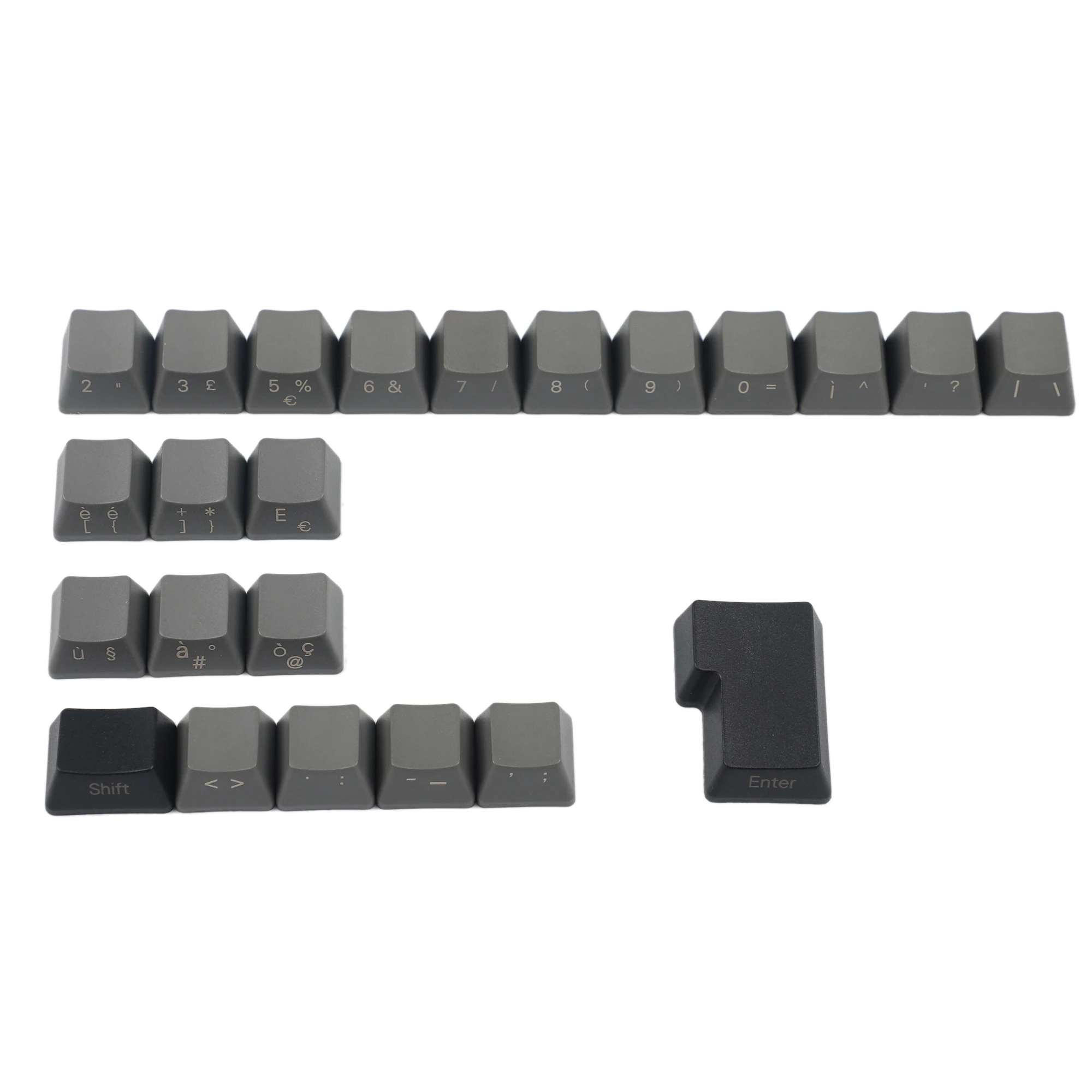 dolch capuchons de touches gravés au profil oem pbt épais pour clavier mécanique mx italien allemand espagne iso russe