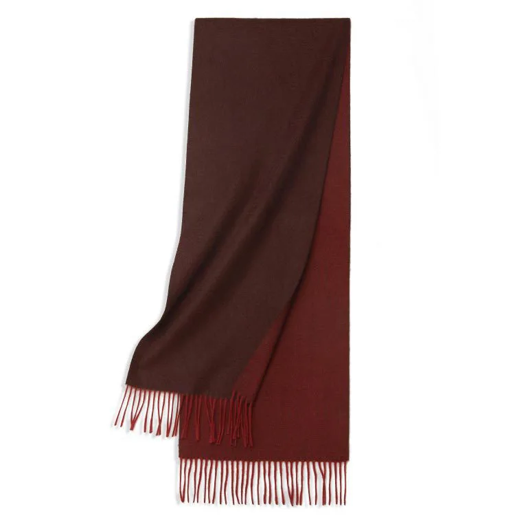 Зимний кашемировый шарф, мужские деловые шарфы, длинный базовый шарф, двойной цвет, заказное имя, рождественский подарок, 30*180 см