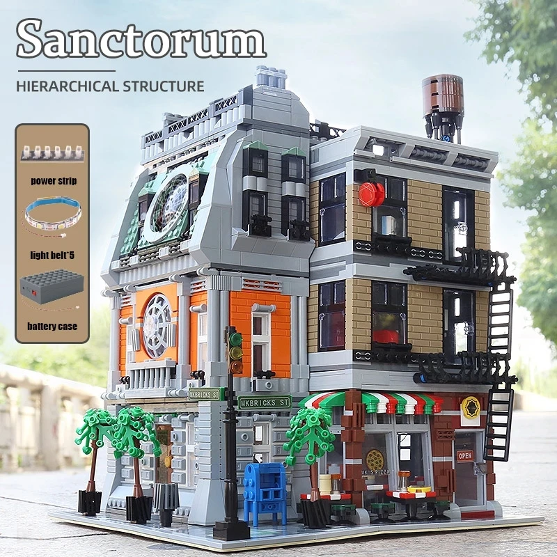 Kings Road Street View Mould King 16037 Led Light Streetview Set Moc 37592 The Sanctorum Model  Building Blocks Bricks Kids Birthday Toys Christmas Gift|Blocks| -  Aliexpress