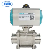 Нержавеющая сталь санитарный ранг быстрая загрузка двойного действия пневматический шаровой клапан, соединительное Соединение Наконечника