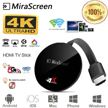 

HDMI Mirascreen wireless Display 2.4 / 5G 4K TV Stick for Google chromecast 2 Youtube mirroring anycast Miracast TV dongle