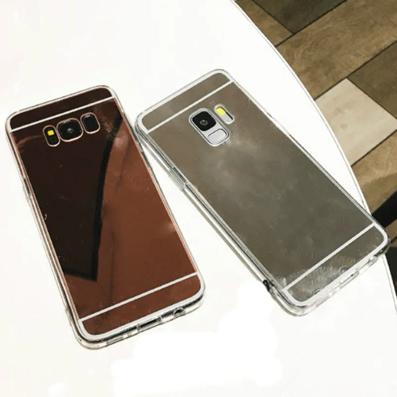 Зеркальный чехол для Samsung S8 S9 S10 Edge Plus Модный Блестящий Мягкий из ТПУ Galaxy S7 Note 8 9 10 Pro