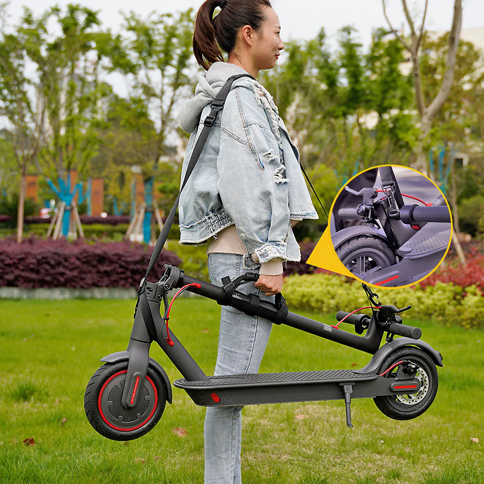 Adjustable Scooter Shoulder Strap Elastic Carrying Firm Bike Thick Bicycle for Bikes | Спорт и развлечения