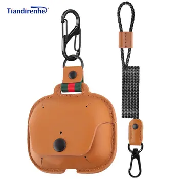 

Voor AirPods pro protective sleeve wireless bluetooth headset 3 for airpod case cover anti-fall leather shell hanging neck rope